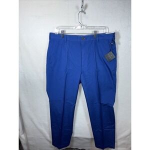 New Brooks Brothers Men's Supima Cotton Blue Pleated Dress Pants Trousers 36x32